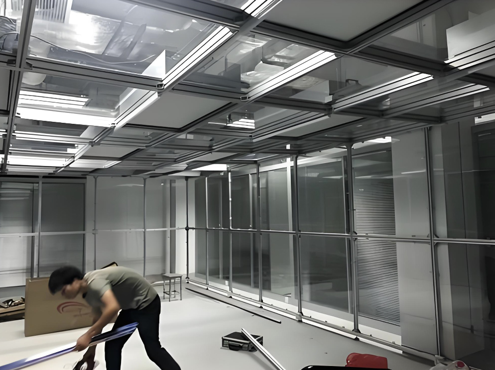 Clean room ceiling installation.jpg Clean room ceiling installation.jpg