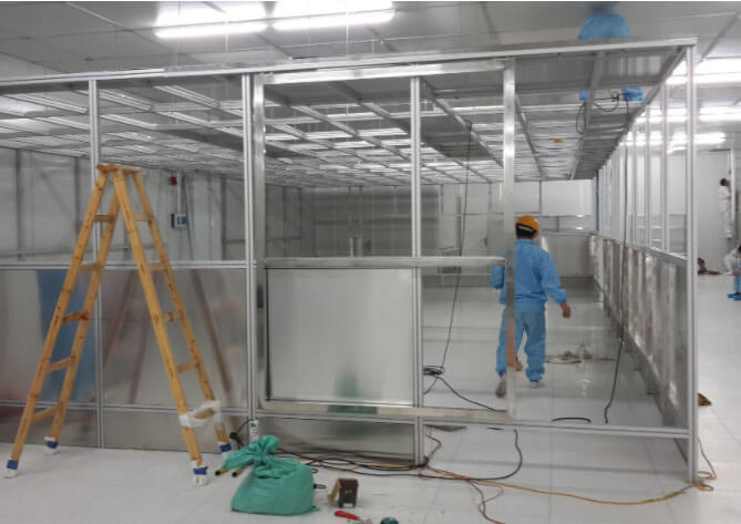 鋼化玻璃潔凈棚效果圖