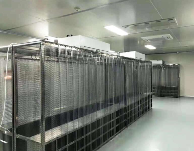 網格簾潔凈棚效果圖